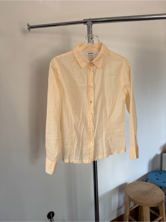 Gimaguas Tops - Gimaguas butter yellow cotton shirt